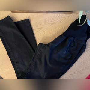 Maternity ripped jeans black Sz 28 gently worn